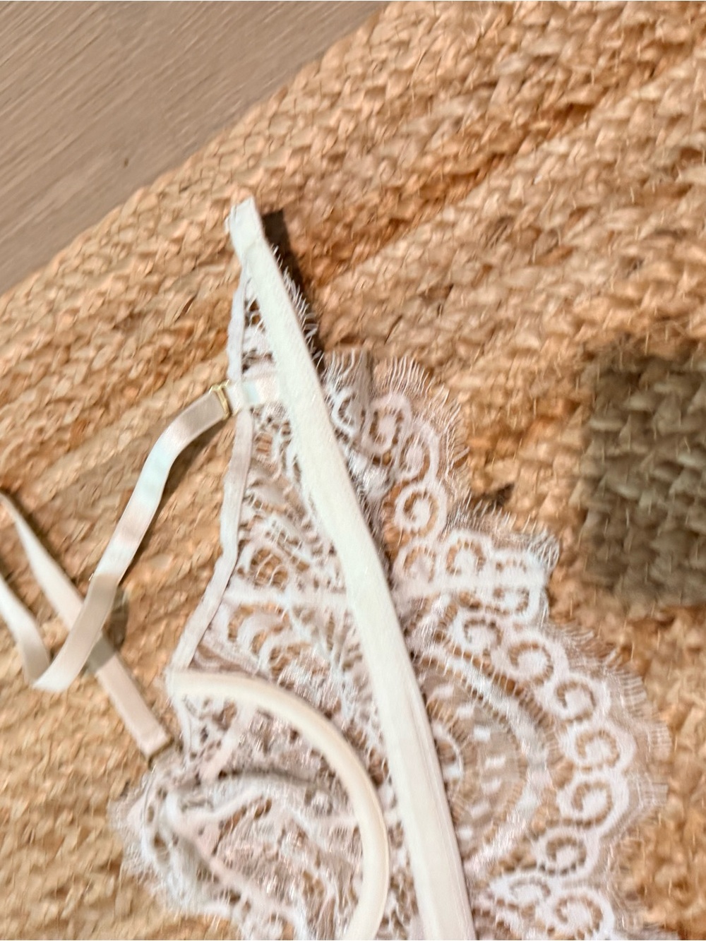 Gooseberry intimidates bridal white Delicate White Lace Bralette and panty Set - Picture 8 of 9